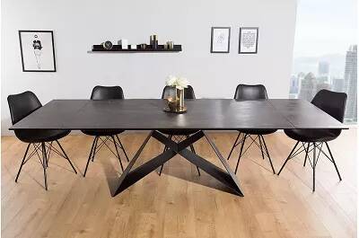 Table de salle à manger extensible en céramique marron L180-260