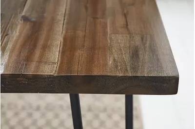 Table de salle à manger en bois massif acacia huilé marron L160x90