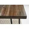 Table à manger en bois massif acacia huilé marron L80x80