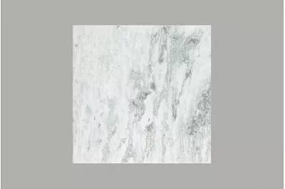 Table basse design aspect marbre blanc et métal noir