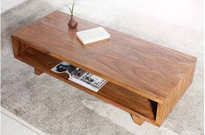 Table basse design bois massif sheesham