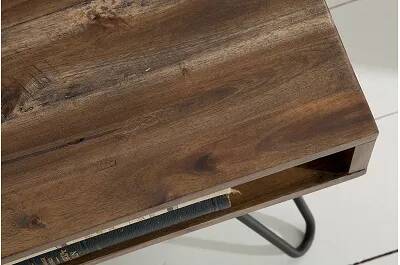 Table basse en bois massif acacia gris