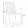 Set de 4 chaises de jardin blanc Anastas