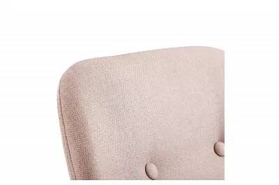 Chaise à bascule en tissu rose