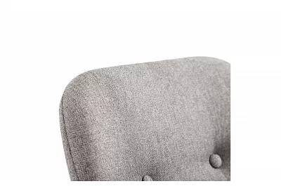 Chaise à bascule en tissu gris clair