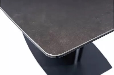 Table à manger extensible céramique noir L120-160