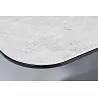 Table à manger extensible céramique aspect marbre blanc L160-210