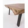 Table basse en bois acacia et acier noir