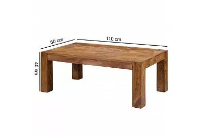 Table basse design bois massif sheesham marron Tulsi