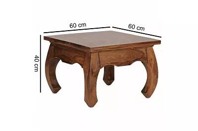 Table basse classique bois massif sheesham marron Rurick