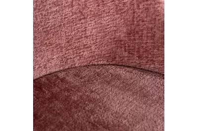 Chaise en tissu chenille rose