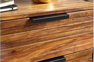 Table de chevet en bois massif sheesham 2 tiroirs