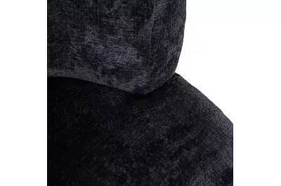 Fauteuil en tissu chenille noir