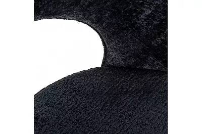 Chaise de bar en tissu chenille noir
