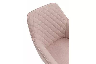 Set de 2 chaises en tissu matelassé rose