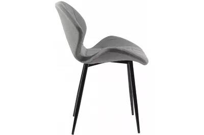 Set de 2 chaises en tissu gris