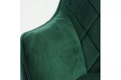 Set de 2 chaises en velours matelassé vert foncé