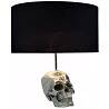 Lampe de table en aluminium et tissu noir Skull