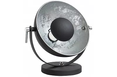 5007 - 91090 - Lampe de table en métal noir et aluminium argenté H40