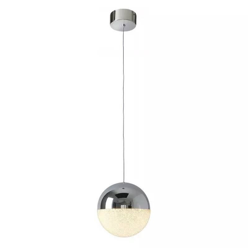 Lampe suspension design à LED en métal chromé Ø20