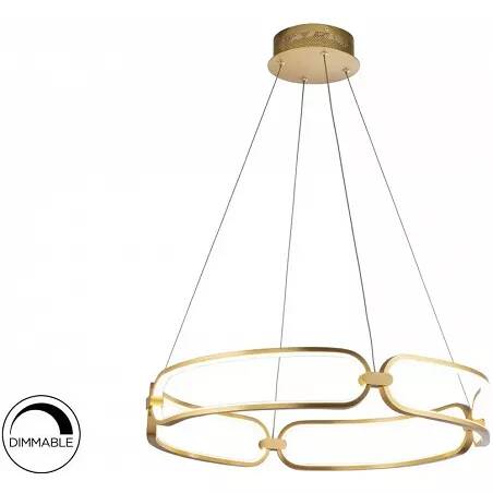 Lampe suspension design à LED dimmable en aluminium or rose Ø60