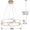 Lampe suspension design à LED dimmable en aluminium or rose Ø60
