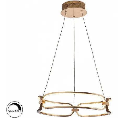 Lampe suspension design à LED dimmable en aluminium or rose Ø47