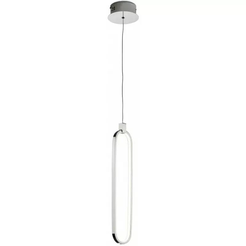 Lampe suspension design à LED en aluminium chromé Ø13