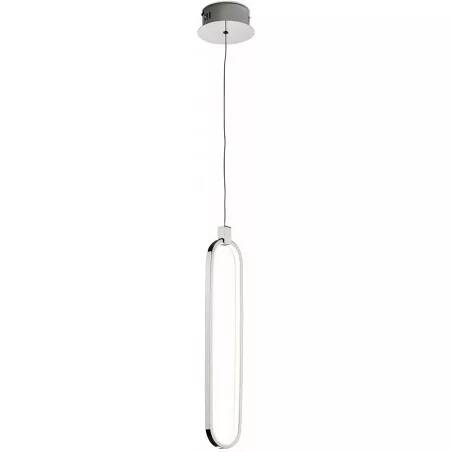 Lampe suspension design à LED en aluminium chromé Ø13