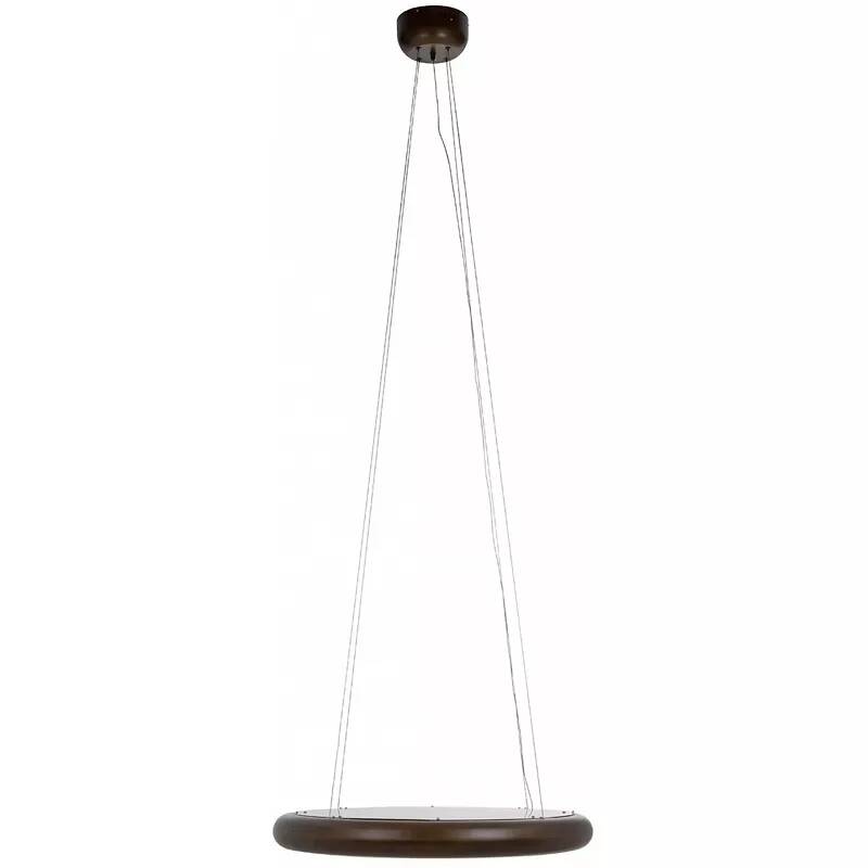 Lampe suspension design en cristal et aluminium brun Ø80