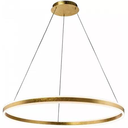 Lampe suspension design à LED en aluminium doré Ø100