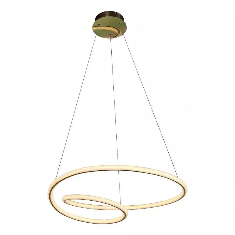 Lampe suspension design à LED en aluminium doré mat Ø60