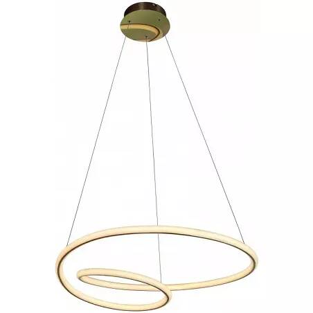 Lampe suspension design à LED en aluminium doré mat Ø60