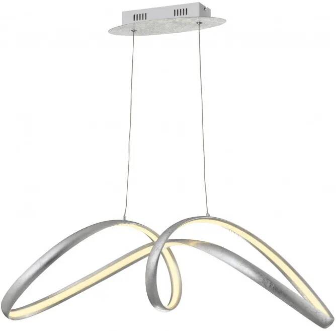 Lampe suspension design à LED en aluminium feuilles d'argenté L85