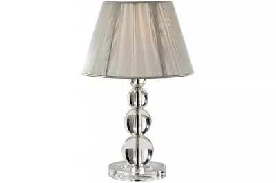 5996 - 96963 - Lampe design à LED dimmable en acrylique et tissu argenté H39
