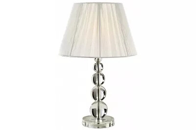 6000 - 96973 - Lampe design à LED en verre et tissu blanc H55