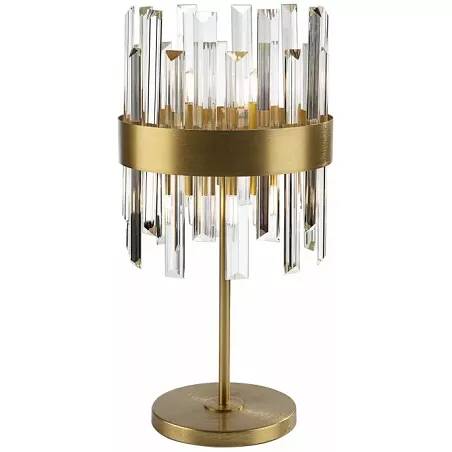 Lampe design à LED en verre et métal doré H50