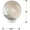 Lampe à poser design à LED en métal chromé H23