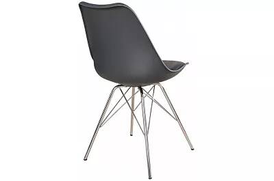 Set de 2 chaises en simili cuir gris
