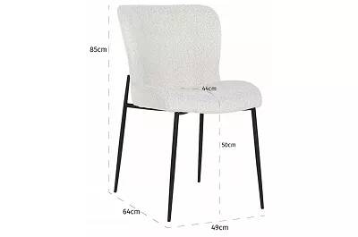 Chaise en tissu chenille blanc