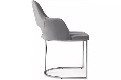 Set de 2 chaises en velours gris clair