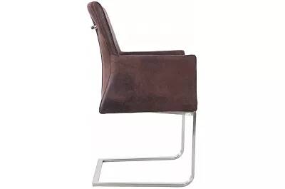 Chaise en microfibre marron avec poignée