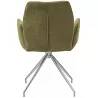 Chaise pivotante en tissu texturé vert