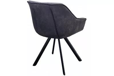 Chaise en microfibre matelassé gris antique