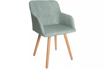 Set de 2 chaises en tissu vert